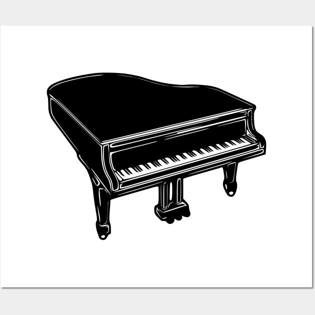 Grand Piano Wall Art by KayBee Gift Shop